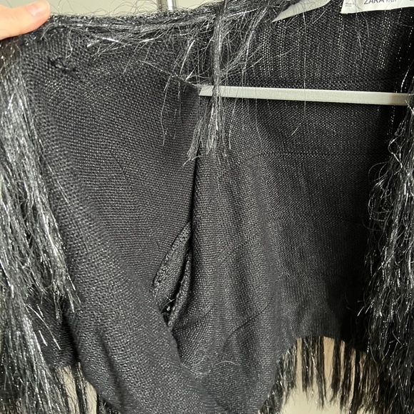 ZARA Knit Black Jacket in Small - Picture 4 of 14